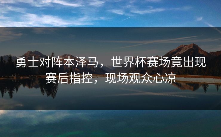 勇士对阵本泽马，世界杯赛场竟出现赛后指控，现场观众心凉