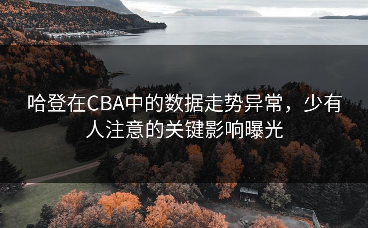 哈登在CBA中的数据走势异常，少有人注意的关键影响曝光